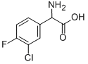 structure of CAS# 261762-99-6, 3-Chloro-4-Fluoro-DL-Phenylglycine;2-Amino-2-(3-Chloro-4-Fluoro-Phenyl)Acetic Acid;2-Amino-2-(3-Chloro-4-Fluoro-Phenyl)Ethanoic Acid;3-Chloro-4-Fluoro-Dl-Phenylglycine
