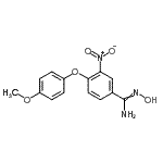 结构式 CAS# 261966-14-7, N'-羟基-4-(4-甲氧基苯氧基)-3-硝基苯甲脒