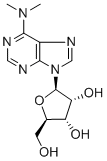 structure of CAS# 2620-62-4, N,N-Dimethyl-Adenosine;(2R,3R,4S,5R)-2-(6-Dimethylaminopurin-9-Yl)-5-(Hydroxymethyl)Tetrahydrofuran-3,4-Diol;(2R,3R,4S,5R)-2-(6-Dimethylamino-9-Purinyl)-5-(Hydroxymethyl)Tetrahydrofuran-3,4-Diol;(2R,3R,4S,5R)-2-(6-Dimethylaminopurin-9-Yl)-5-Methylol-Tetrahydrofuran-3,4-Diol