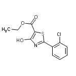 结构式 CAS# 262856-07-5, 乙基2-(2-氯苯基)-4-羟基-1,3-噻唑-5-羧酸酯