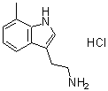 结构式 CAS# 26346-39-4, 2-(7-甲基-1H-吲哚-3-基)乙胺盐酸盐(1:1)