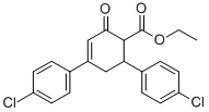 结构式 CAS# 26379-96-4, 4,6-二(4-氯苯基)-2-氧代-3-环己烯-1-羧酸乙酯