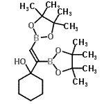 结构式 CAS# 264144-69-6, 1-[(E)-1,2-二(4,4,5,5-四甲基-1,3,2-二氧杂环戊硼烷-2-基)乙烯基]环己醇