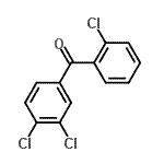 结构式 CAS# 264870-83-9, (2-氯苯基)(3,4-二氯苯基)甲酮