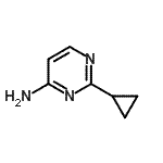 structure of CAS# 265324-26-3, 2-Cyclopropyl-4-Pyrimidinamine;2-cyclopropyl-4-pyrimidinamine;2-cyclopropylpyrimidin-4-amine;4-Amino-2-(cyclopropyl)pyrimidine