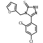 结构式 CAS# 266312-58-7, 5-(2,4-二氯苯基)-4-(2-呋喃甲基)-2,4-二氢-3H-1,2,4-三唑-3-硫酮