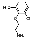 结构式 CAS# 26646-31-1, 2-(2-氯-6-甲基苯氧基)乙胺