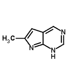 structure of CAS# 26786-73-2, 6-Methyl-1H-Pyrrolo[2,3-d]Pyrimidine;6-methyl-7H-pyrrolo[2,3-d]pyrimidine