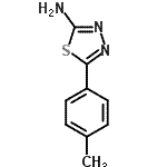 结构式 CAS# 26907-54-0, 5-(4-甲基苯基)-1,3,4-噻二唑-2-胺