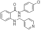结构式 CAS# 269390-69-4, N-(4-氯苯基)-2-[(4-吡啶基甲基)氨基]苯甲酰胺