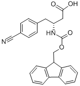 structure of CAS# 269726-87-6, Fmoc-(R)-3-Amino-4-(4-Cyano-Phenyl)-Butyric Acid;N-(9-FLUORENYLMETHOXYCARBONYL)-(R)-3-AMINO-4-(4-CYANOPHENYL)BUTANOIC ACID;N-BETA-(9-FLUORENYLMETHOXYCARBONYL)-D-HOMO(4-CYANOPHENYL)ALANINE;FMOC-(R)-3-AMINO-4-(4-CYANO-PHENYL)-BUTYRIC ACID
