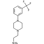 结构式 CAS# 27144-85-0, 2-{4-[3-(三氟甲基)苯基]-1-哌嗪基}乙胺
