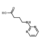 结构式 CAS# 27179-33-5, 4-(2-嘧啶基氨基)丁酸