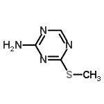 结构式 CAS# 27282-89-9, 4-(甲硫基)-1,3,5-三嗪-2-胺