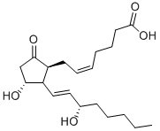 structure of CAS# 27415-25-4, 8-Iso Prostaglandin E2;(Z)-7-[(1S,2R,3R)-3-Hydroxy-2-[(E,3S)-3-Hydroxyoct-1-Enyl]-5-Oxo-Cyclopentyl]Hept-5-Enoic Acid;(Z)-7-[(1S,2R,3R)-3-Hydroxy-2-[(E,3S)-3-Hydroxyoct-1-Enyl]-5-Keto-Cyclopentyl]Hept-5-Enoic Acid;Prosta-5,13-Dien-1-Oic Acid, 11,15-Dihydroxy-9-Oxo-, (5Z,8Beta,11Alpha,13E,15S)-