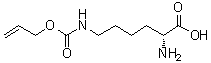 结构式 CAS# 274260-42-3, (R)-6-(((烯丙氧基)羰基)氨基)-2-氨基己酸