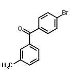 structure of CAS# 27428-61-1, (4-Bromophenyl)(3-Methylphenyl)Methanone;4-Bromo-3'-methylbenzophenone;ZINC04241923