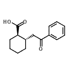 structure of CAS# 27866-86-0, (1R,2S)-2-(2-Oxo-2-Phenylethyl)Cyclohexanecarboxylic Acid;trans-2-(2-oxo-2-phenylethyl)cyclohexane-1-carboxylic acid