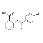 结构式 CAS# 27866-90-6, (1R,2S)-2-[2-(4-氯苯基)-2-氧代乙基]环己烷羧酸