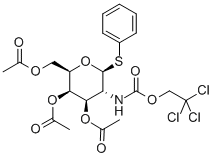 结构式 CAS# 278784-83-1, 苯基 3,4,6-三-O-乙酰基-2-脱氧-1-硫代-2-(2,2,2-三氯乙氧基甲酰氨基)-beta-D-吡喃半乳糖苷