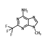 结构式 CAS# 2789-03-9, 9-甲基-2-(三氟甲基)-9H-嘌呤-6-胺