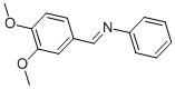 structure of CAS# 27895-67-6, 1-(3,4-Dimethoxyphenyl)-N-Phenyl-Methanimine;1-(3,4-Dimethoxyphenyl)-N-Phenyl-Methanimine;(3,4-Dimethoxybenzylidene)-Phenyl-Amine;N-Veratrylidene Aniline