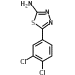 结构式 CAS# 28004-64-0, 5-(3,4-二氯苯基)-1,3,4-噻二唑-2-胺