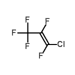 结构式 CAS# 2804-49-1, (1Z)-1-氯-1,2,3,3,3-五氟-1-丙烯