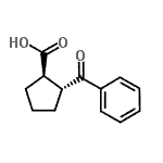 结构式 CAS# 28151-83-9, (1R,2R)-2-苯甲酰基环戊二烯羧酸