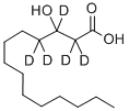 结构式 CAS# 284487-60-1, DL-3-羟基十四烷酸-2,2,3,4,4-D5