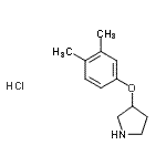 结构式 CAS# 28491-05-6, 3-(3,4-二甲基苯氧基)吡咯烷盐酸盐