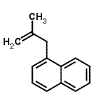 structure of CAS# 28530-21-4, 1-(2-Methylprop-2-Enyl)Naphthalene;2-Methyl-3-(1-naphthyl)-1-propene;3-(1-Naphthyl)-2-methyl-1-propene