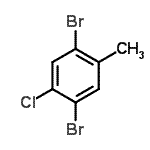 structure of CAS# 28667-41-6, 1,4-Dibromo-2-Chloro-5-Methylbenzene;2,5-dibromo-1-chloro-4-methylbenzene;4-Chloro-2,5-dibromotoluene;MFCD09800821