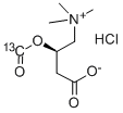 结构式 CAS# 287389-45-1, 乙酰基-1-13C-L-肉碱盐酸盐