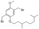 结构式 CAS# 287919-00-0, 1,4-二(溴甲基)-2-(3,7-二甲基辛氧基)-5-甲氧基苯