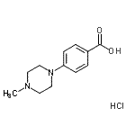 结构式 CAS# 289044-60-6, 4-(4-甲基哌嗪-1-基)苯甲酸盐酸盐