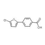 structure of CAS# 290326-23-7, 4-(5-Chloro-2-Thienyl)Benzoic Acid;4-(5-Chlorothien-2-yl)benzoic acid;4-(5-chlorothiophen-2-yl)benzoic acid;MFCD12547358