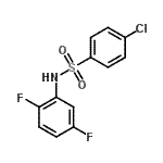 structure of CAS# 290331-05-4, 4-Chloro-N-(2,5-Difluorophenyl)Benzenesulfonamide;(2,5-difluorophenyl)[(4-chlorophenyl)sulfonyl]amine;4-chloro-N-(2,5-difluorophenyl)benzenesulfonamide;4-Chloro-N-(2,5-difluoro-phenyl)-benzenesulfonamide