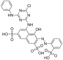 CAS#: 29128-95-8， 5-[[4-Chloro-6-(Phenylamino)-1,3,5-Triazin-2-Yl]Amino]-4-Hydroxy-3-[(2-Sulphophenyl)Azo]Naphthalene-2,7-Disulphonic Acid
