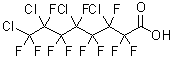 结构式 CAS# 2923-68-4, 3,5,7,8-四氯-2,2,3,4,4,5,6,6,7,8,8-十一氟-辛酸