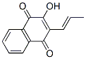 CAS 登录号：29366-41-4， 2-羟基-3-(1-丙烯基)-1,4-萘醌