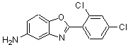 结构式 CAS# 293737-83-4, 2-(2,4-二氯苯基)-1,3-苯并恶唑-5-胺
