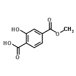 结构式 CAS# 29602-00-4, 2-羟基-4-(甲氧羰基)苯甲酸