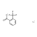 结构式 CAS# 2966-44-1, 钠2-(三氟甲基)苯甲酸酯