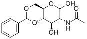 结构式 CAS# 29776-43-0, 2-(乙酰氨基)-2-脱氧-4,6-O-(苯基亚甲基)-D-吡喃葡萄糖