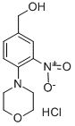 structure of CAS# 300665-23-0, (4-Morpholino-3-Nitrophenyl)Methanol Hydrochloride;(4-MORPHOLINO-3-NITROPHENYL)METHANOL HYDROCHLORIDE;(4-Morpholino-3-Nitrophenyl)Methanolhcl