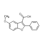 结构式 CAS# 300674-03-7, 5-甲氧基-2-苯基-1-苯并呋喃-3-羧酸