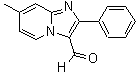 structure of CAS# 300708-60-5, 7-Methyl-2-Phenyl-Imidazo[1,2-a]Pyridine-3-Carbaldehyde;7-METHYL-2-PHENYL-IMIDAZO[1,2-A]PYRIDINE-3-CARBALDEHYDE