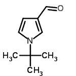 结构式 CAS# 30186-46-0, 1-(2-甲基-2-丙基)-1H-吡咯-3-甲醛