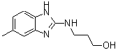 structure of CAS# 302812-86-8, 3-[(5-Methyl-1H-Benzimidazol-2-Yl)Amino]-1-Propanol;3-((5-methyl-1H-benzo[d]imidazol-2-yl)amino)propan-1-ol;3-(5-Methyl-1H-benzoimidazol-2-ylamino)-propan-1-ol;3-[(5-methyl-1H-benzimidazol-2-yl)amino]-1-propanol